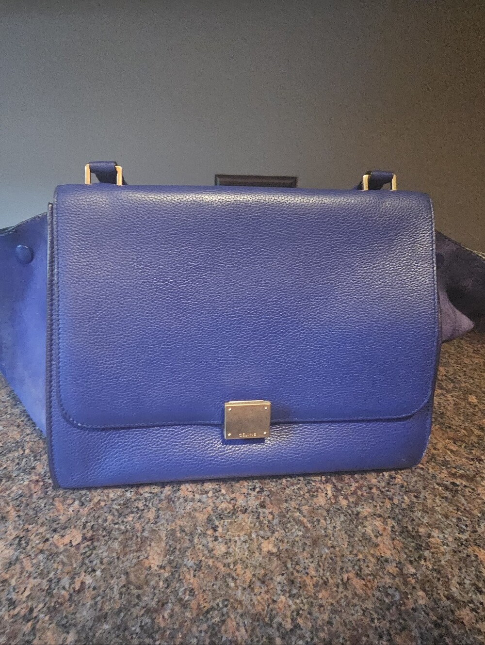 CELINE Leather Suede 2Way Bag- Shoulder Bag